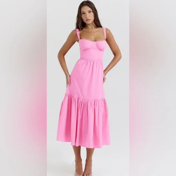 House of CB Elia pink midi dress NWT - Picture 6 of 15
